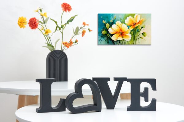 Love Letter Ornament | Freestanding Decor for Home Decoration | Romantic arrangement for shelf